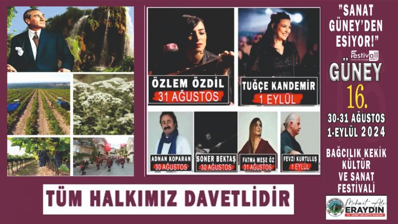 Güney Bağcılık, Kekik, Kültür ve Sanat Festivali